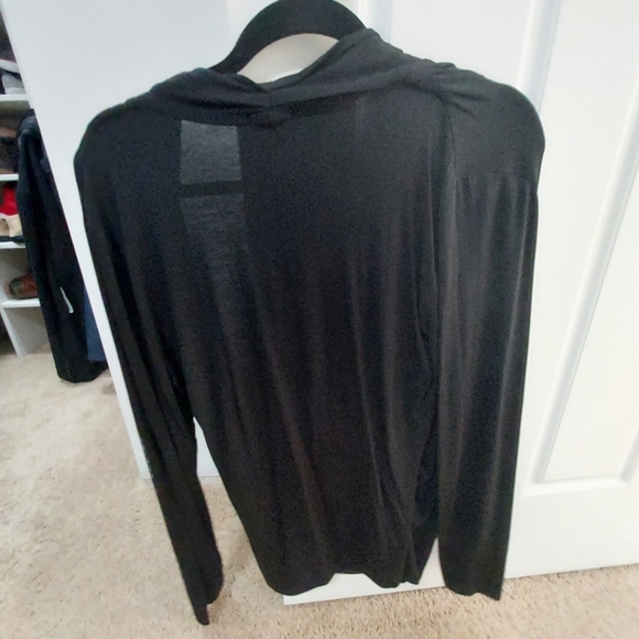 BRAND NEW Black Ann Taylor Factory Size L Wrap Sweater - Picture 2 of 3